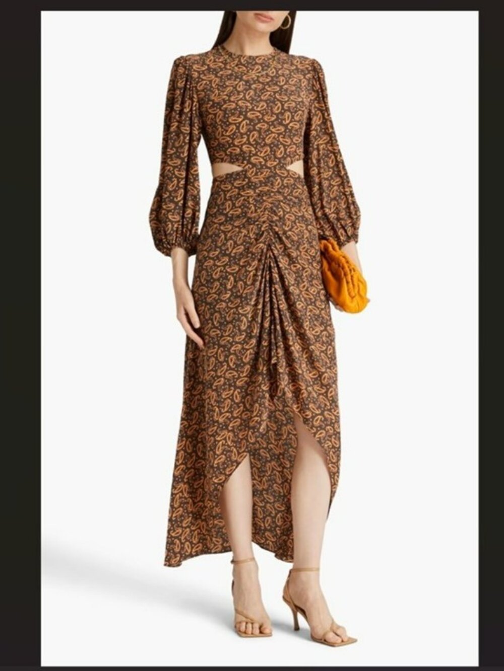 Maje High Low Paisley Dress FR40/US8